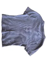 Vorschaubild 3 von Damen T-Shirt Gr. 38 M Grau Rippstrick Kurzarm Basic Casual