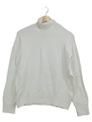 Vorschaubild 1 von Damen Rollkragenpullover Weiß Gr. L Viskose Basic Strickpullover