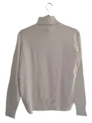 Vorschaubild 2 von Damen Rollkragenpullover Weiß Gr. L Viskose Basic Strickpullover