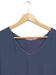 Vorschaubild 2 von Damen Bluse ärmellos Viskose Spitze blau Gr. 46/3XL