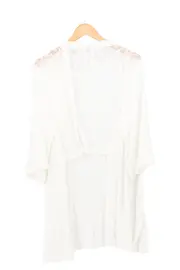 Vorschaubild 2 von Damen Strickjacke Gr. 32/XXS Weiß Elegant Casual Spitze