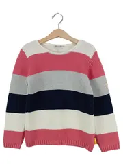 Vorschaubild 1 von Kinder Pullover Gr. 110 gestreift Mehrfarbig Baumwolle Langarm