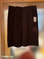 Vorschaubild 4 von A-Linienrock Damen Braun Gr. 38 Baumwolle Casual Midirock