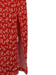 Vorschaubild 3 von Damen Sommerkleid Blumenmuster Midikleid Rot Gr. S Casual