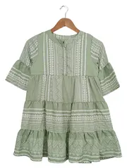 Vorschaubild 1 von Collection Mädchen Kleid Gr. 140 Grün Ethno Boho Festlich