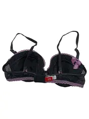 Vorschaubild 2 von Damen Bügel BH 80A Schwarz Lila Spitze Push-up