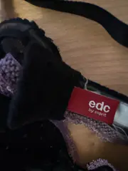 Vorschaubild 3 von Damen Bügel BH 80A Schwarz Lila Spitze Push-up