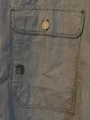 Vorschaubild 4 von Herren Freizeithemd Langarm Baumwolle Gestreift Grün Gr. 54 XL