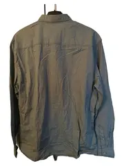 Vorschaubild 2 von Herren Freizeithemd Langarm Baumwolle Gestreift Grün Gr. 54 XL