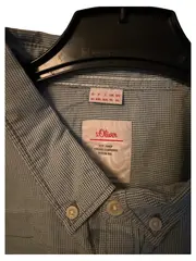 Vorschaubild 6 von Herren Freizeithemd Langarm Baumwolle Gestreift Grün Gr. 54 XL