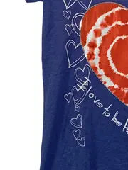 Vorschaubild 4 von Damen T-Shirt Herzprint Casual Gr. 38/M Mehrfarbig
