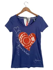 Vorschaubild 1 von Damen T-Shirt Herzprint Casual Gr. 38/M Mehrfarbig