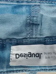 Vorschaubild 8 von Kinder Jeans Shorts Gr. 140 Blumen Pailletten Baumwolle Blau