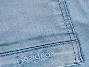 Vorschaubild 6 von Kinder Jeans Shorts Gr. 140 Blumen Pailletten Baumwolle Blau