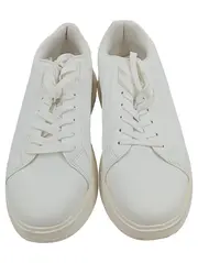 Vorschaubild 2 von Damen Sneaker Low Weiß Gr. 43 Schnürschuhe Minimalistisch Freizeit