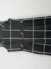 Vorschaubild 3 von Damen Businesskleid Gr. 42/XL Kariert Grau Ärmellos Klassisch