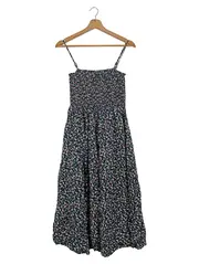 Vorschaubild 1 von Kinder Freizeitkleid Trägerkleid Gr. 170 Blau Blumenmuster