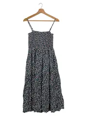 Vorschaubild 2 von Kinder Freizeitkleid Trägerkleid Gr. 170 Blau Blumenmuster