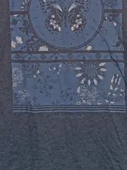 Vorschaubild 4 von EDC Damen T-Shirt Schmetterlingsprint Gr. 36/S Grau Casual Baumwolle