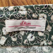 Vorschaubild 3 von Damen A-Linienrock Gr. 42 Grün Blumenmuster Baumwolle Feminin