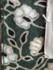 Vorschaubild 2 von Damen A-Linienrock Gr. 42 Grün Blumenmuster Baumwolle Feminin