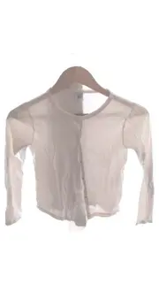 Vorschaubild 1 von Strickjacke Mädchen Gr. 140 Weiß Casual Cardigan Baumwolle