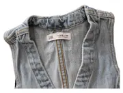 Vorschaubild 5 von Kinder Jeansjacke Weste Ärmellos Wolle Blau Gr. 140 Freizeit