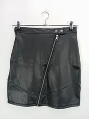 Vorschaubild 2 von Minirock Damen 38/M Schwarz Streetwear Elegant Reißverschluss