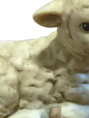 Vorschaubild 3 von Porzellan Schaf Dekofigur Beige Klassisch Weihnachten 7cm