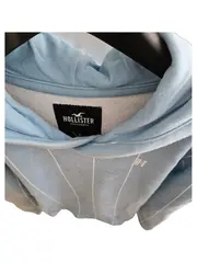 Vorschaubild 2 von Herren Kapuzenpullover Hoodie Blau Gestreift Gr. S Casual