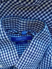 Vorschaubild 3 von Business Hemd Herren Blau Kariert Langarm Baumwolle Gr. S