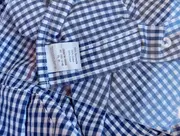 Vorschaubild 4 von Business Hemd Herren Blau Kariert Langarm Baumwolle Gr. S