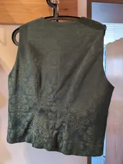 Vorschaubild 2 von Trachtenweste Damen Gr. 50 Grün Jacquard Dirndl Weste