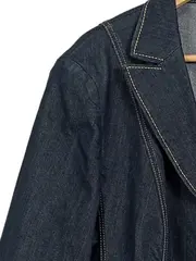 Vorschaubild 3 von Jeansjacke Damen Blau Klassisch Baumwolle Stickerei Gr. 46