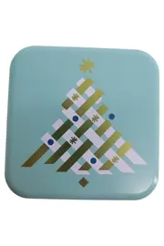 Vorschaubild 1 von Dekodose Retro Metall Blau Quadratisch Grafisch Weihnachten