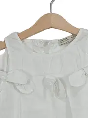 Vorschaubild 3 von Bluse Mädchen Kurzarm Rüschen Weiß Gr. 122 Kinder Frühling Sommer