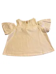 Vorschaubild 2 von Bluse Mädchen Kurzarm Rüschen Weiß Gr. 122 Kinder Frühling Sommer