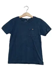 Vorschaubild 1 von Basic T-Shirt Kinder Gr. 122/128 Blau Brusttasche Baumwolle
