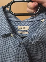 Vorschaubild 5 von Business Hemd Herren Langarm Blau Geometrisch Gr. 52 XL Baumwolle