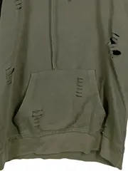 Vorschaubild 3 von Herren Hoodie Destroyed-Look Oliv XL Kapuzenpullover Streetwear