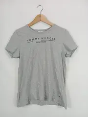 Vorschaubild 2 von Damen T-Shirt Grau Gr. 38/M Casual Logo-Print