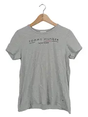 Vorschaubild 1 von Damen T-Shirt Grau Gr. 38/M Casual Logo-Print