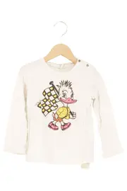 Vorschaubild 1 von Kinder Langarmshirt Ente Motiv Weiß Gr. 98 Casual
