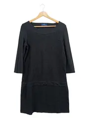 Vorschaubild 1 von Damen Kleid Gr. 40 Schwarz Strukturmuster Elegant