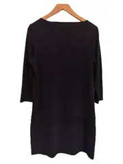 Vorschaubild 2 von Damen Kleid Gr. 40 Schwarz Strukturmuster Elegant