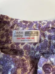 Vorschaubild 6 von Baby Mädchen Bluse Gr. 74 Blumenmuster Lila Baumwolle