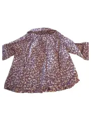 Vorschaubild 2 von Baby Mädchen Bluse Gr. 74 Blumenmuster Lila Baumwolle