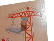 Vorschaubild 5 von Steckpuzzle Baustelle Holzpuzzle Fahrzeuge Motorik Spielzeug