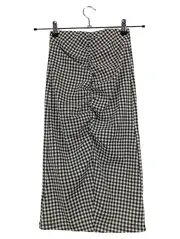 Vorschaubild 2 von Damen Faltenrock kariert Schwarz Gr. M Midi Casual