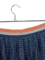 Vorschaubild 2 von Mädchen Faltenrock Gr. 176 Blau Blumenmuster Plissee Rock